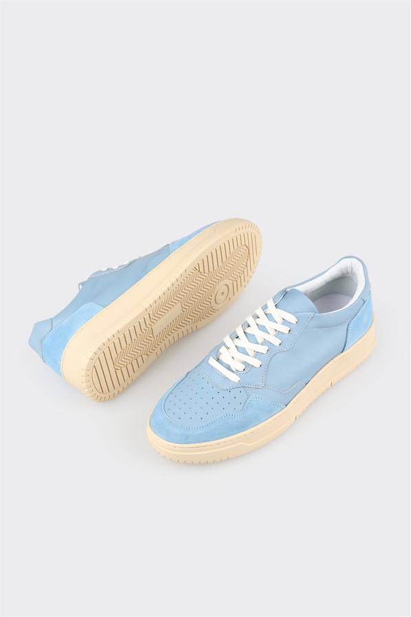 Mavi deri erkek spor ayakkabı - Elle Shoes