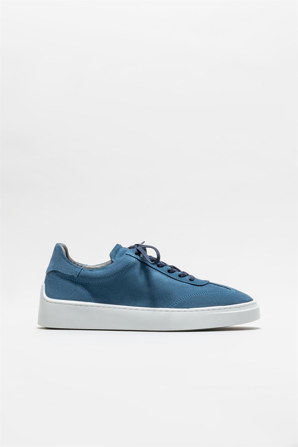 Mavi deri erkek spor ayakkabı - Elle Shoes