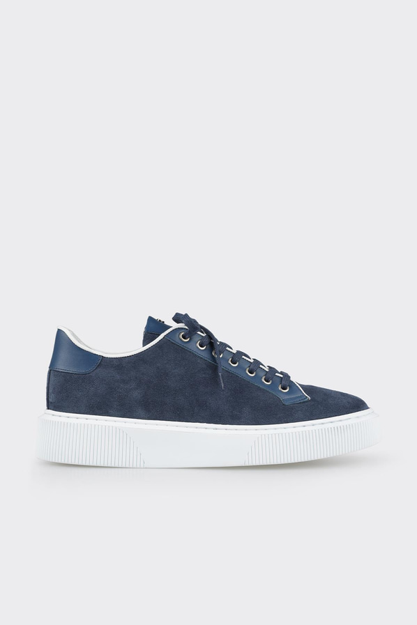Mavi deri erkek spor ayakkabı - Elle Shoes