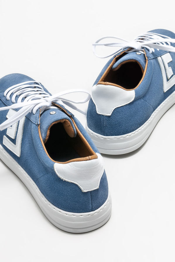 Mavi deri erkek spor ayakkabı - Elle Shoes
