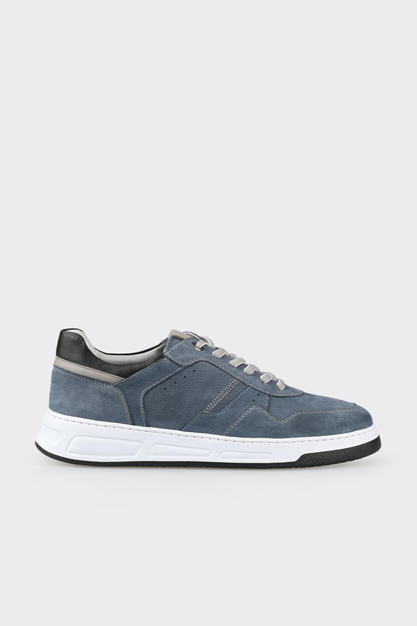 Mavi deri erkek spor ayakkabı - Elle Shoes