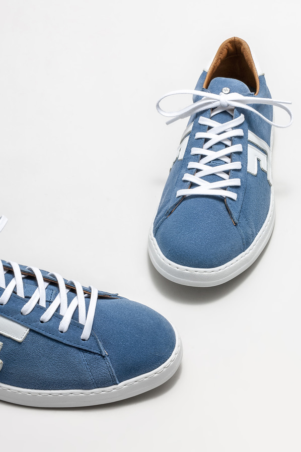 Mavi deri erkek spor ayakkabı - Elle Shoes