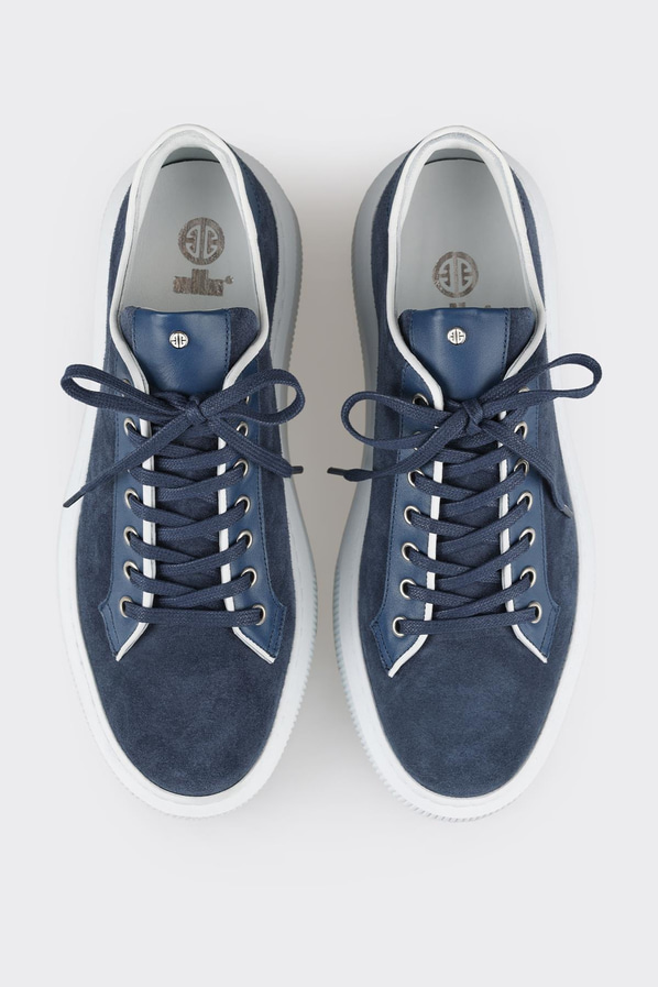 Mavi deri erkek spor ayakkabı - Elle Shoes