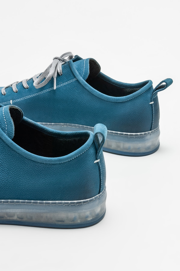 Mavi deri erkek spor ayakkabı - Elle Shoes