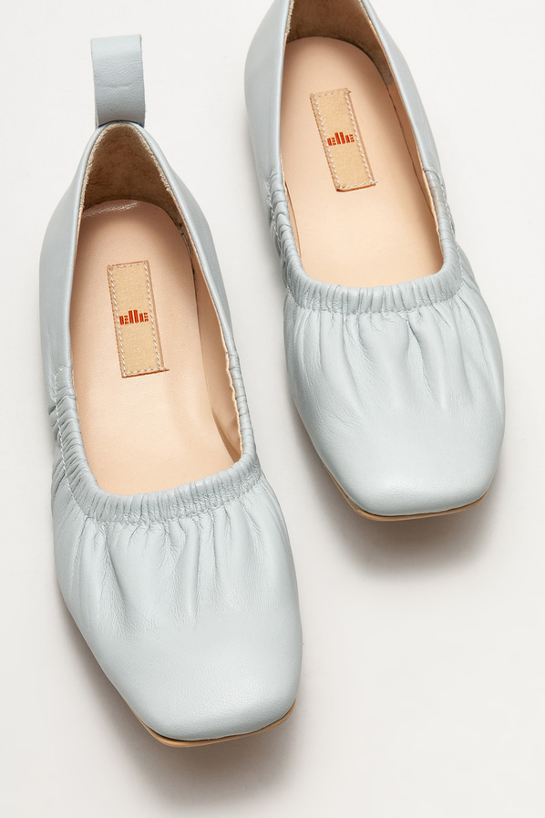 Mavi deri kadın babet - Elle Shoes
