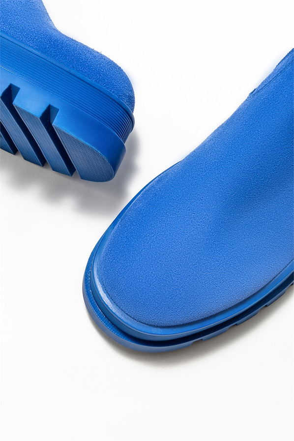 Mavi deri kadın bot, günlük kullanım için - Elle Shoes