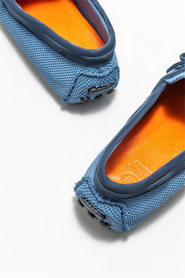 Mavi erkek loafer, günlük kullanım için - Elle Shoes
