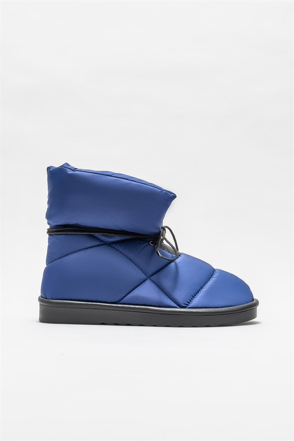 Mavi düz kadın bot - Elle Shoes
