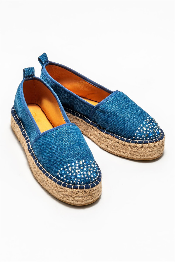 Mavi kadın espadril - Elle Shoes