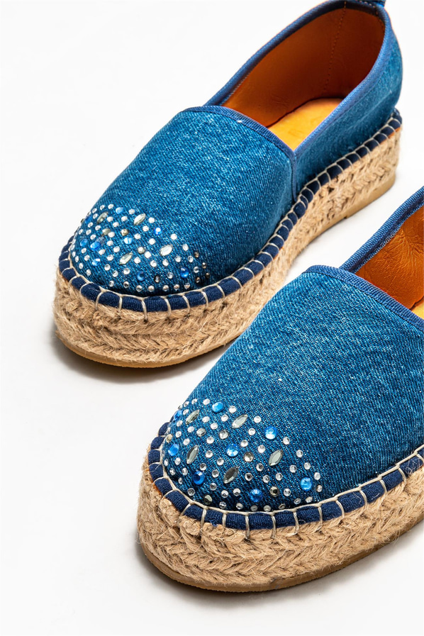 Mavi kadın espadril - Elle Shoes