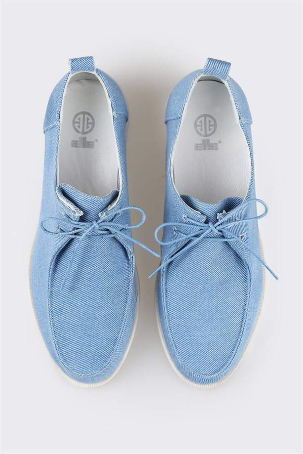 Mavi kadın ayakkabı, günlük kullanım için - Elle Shoes