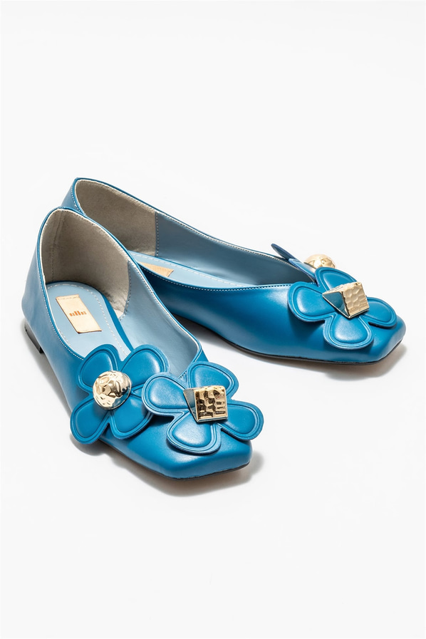 Mavi kadın günlük ayakkabı, günlük kullanım için - Elle Shoes
