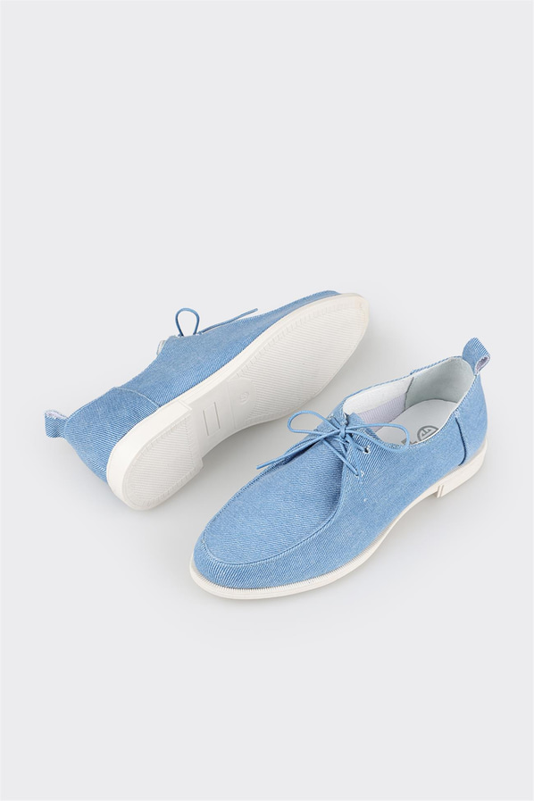 Mavi kadın ayakkabı, günlük kullanım için - Elle Shoes