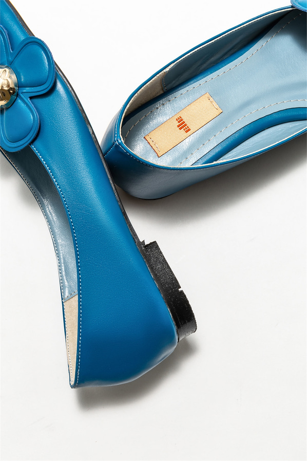 Mavi kadın günlük ayakkabı, günlük kullanım için - Elle Shoes