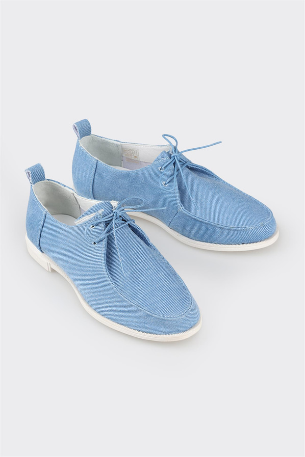 Mavi kadın ayakkabı, günlük kullanım için - Elle Shoes