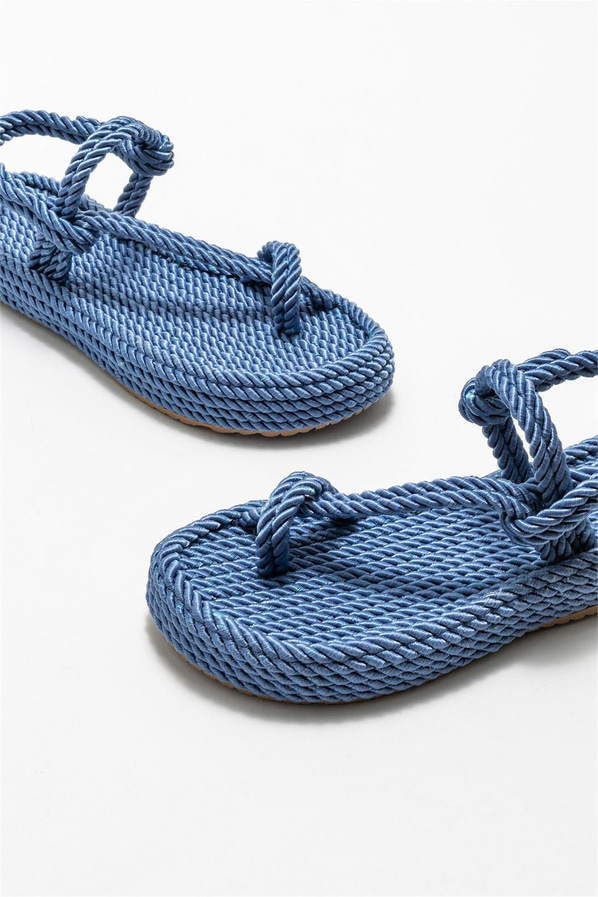 Mavi kadın sandalet - Elle Shoes