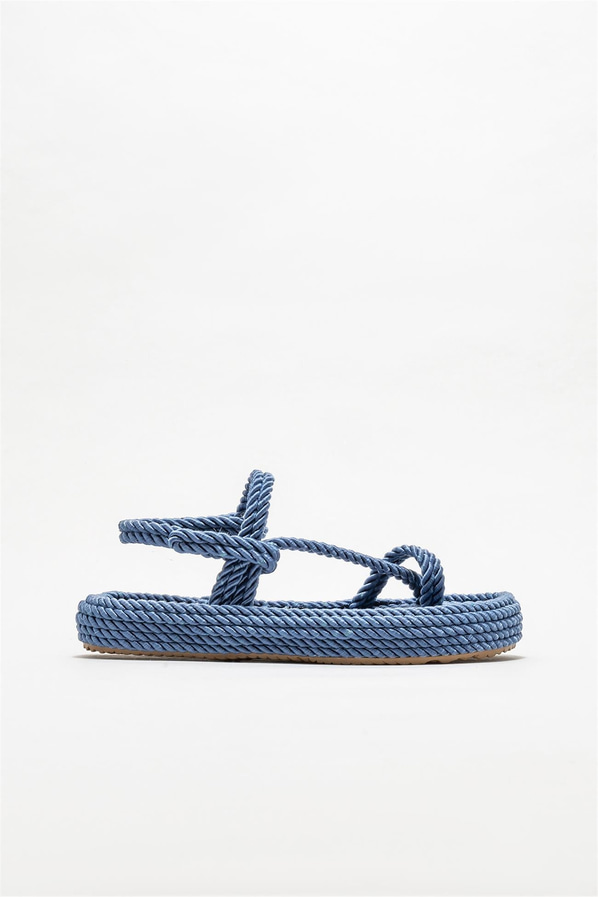 Mavi kadın sandalet - Elle Shoes
