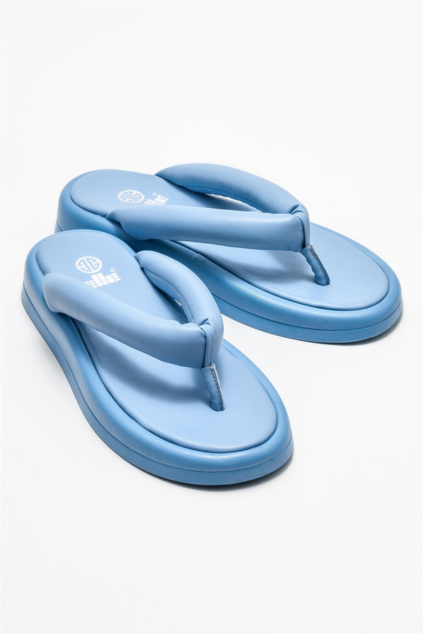 Mavi kadın terlik - Elle Shoes