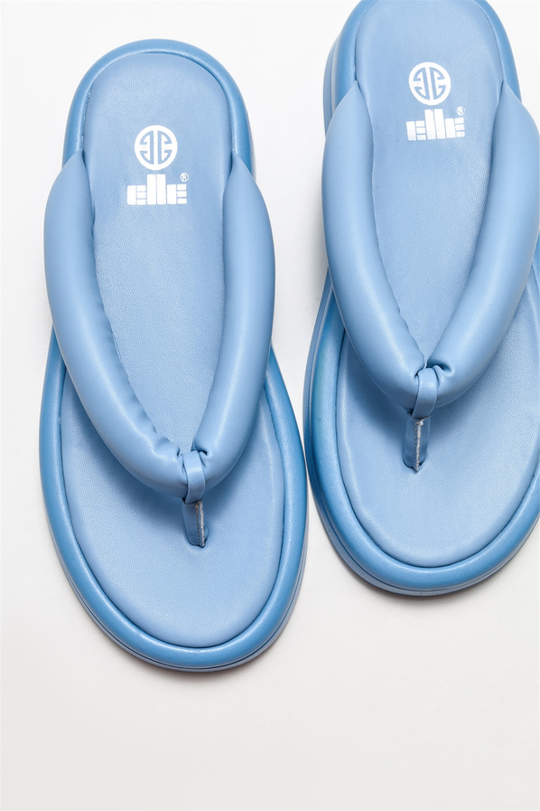 Mavi kadın terlik - Elle Shoes