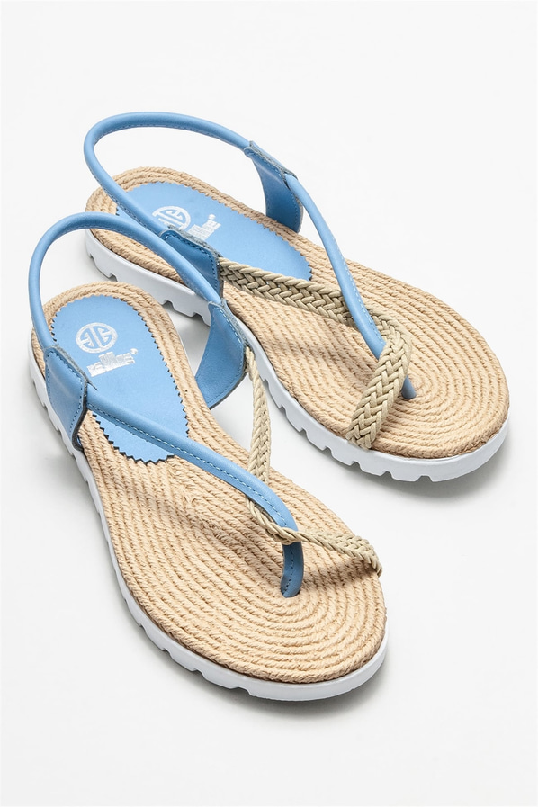 Mavi kadın sandalet - Elle Shoes