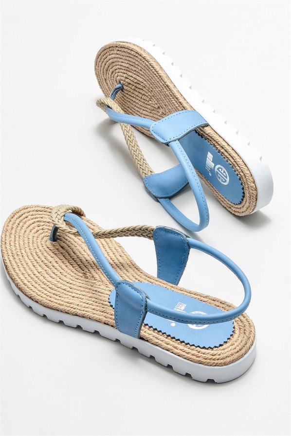Mavi kadın sandalet - Elle Shoes