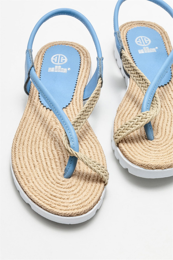 Mavi kadın sandalet - Elle Shoes