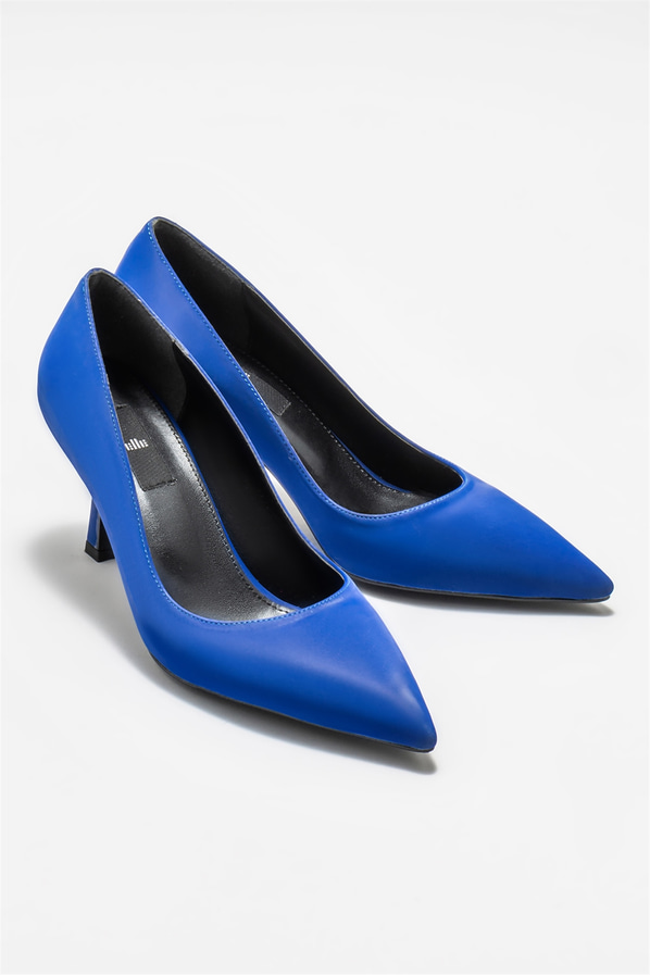 Mavi kadın stiletto, rahat kullanım için - Elle Shoes