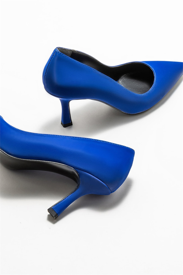 Mavi kadın stiletto, rahat kullanım için - Elle Shoes