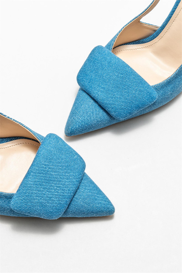 Mavi topuklu kadın ayakkabı - Elle Shoes