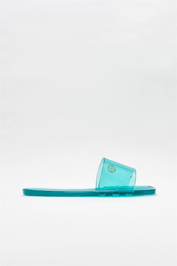 Mavi kadın düz terlik - Elle Shoes