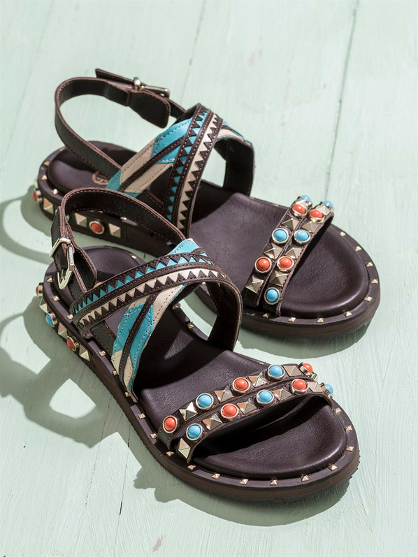 Kahve kadın sandalet - Elle Shoes