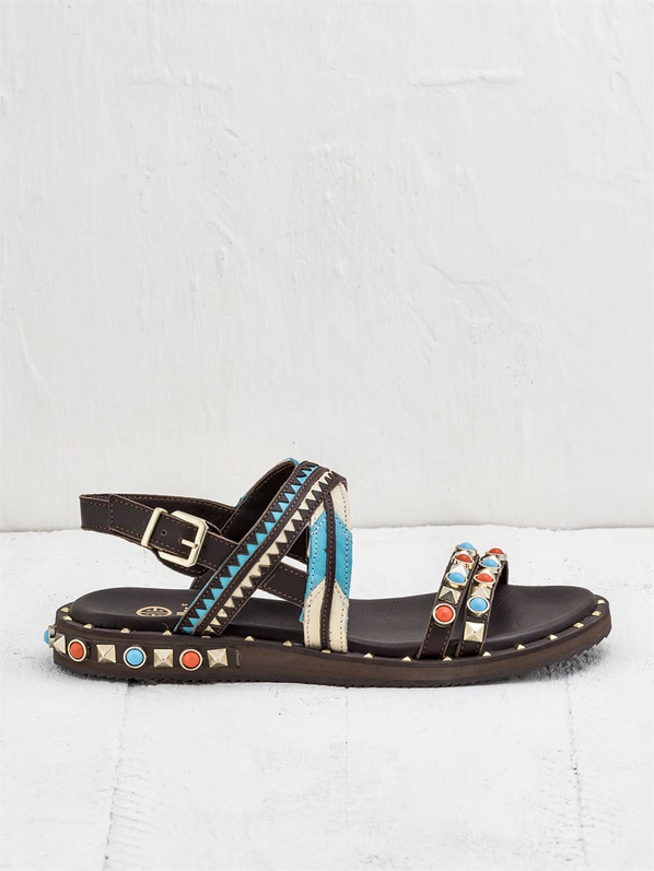 Kahve kadın sandalet - Elle Shoes