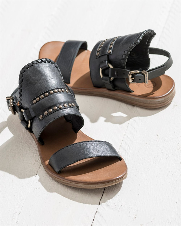 Siyah kadın sandalet - Elle Shoes
