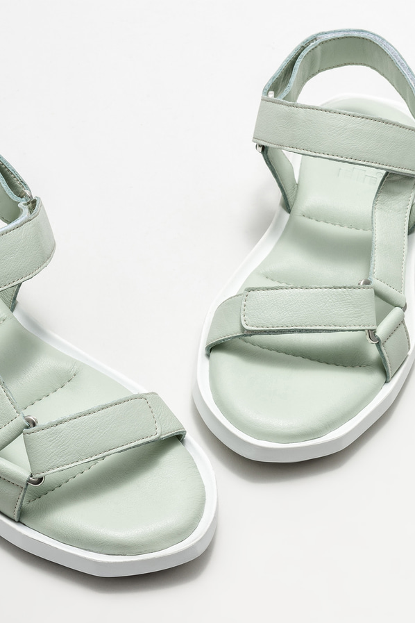 Deri kadın sandalet - Elle Shoes