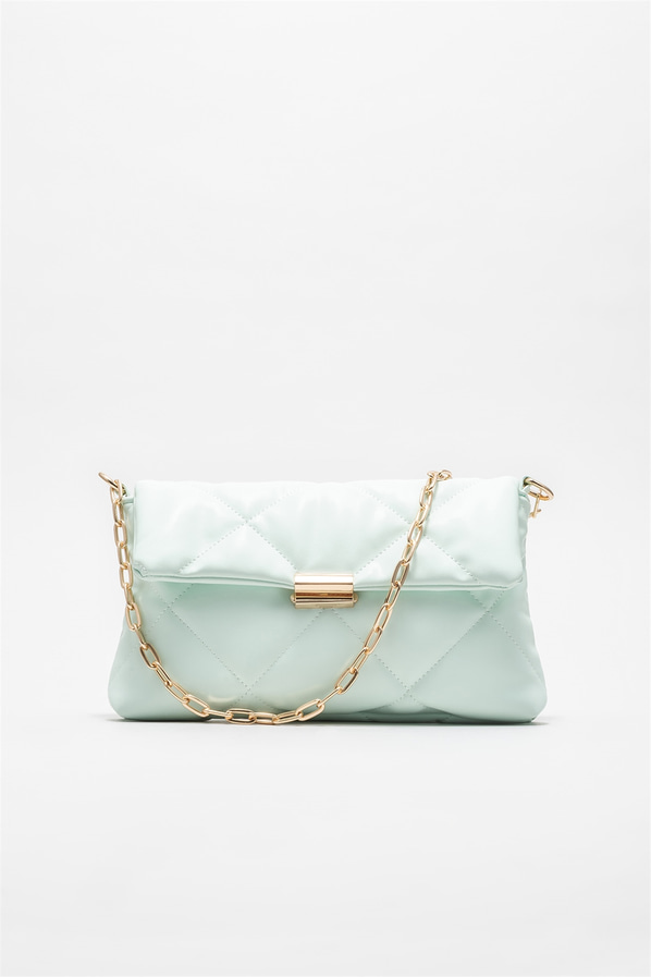 Mint yeşili kadın omuz çantası - Elle Shoes