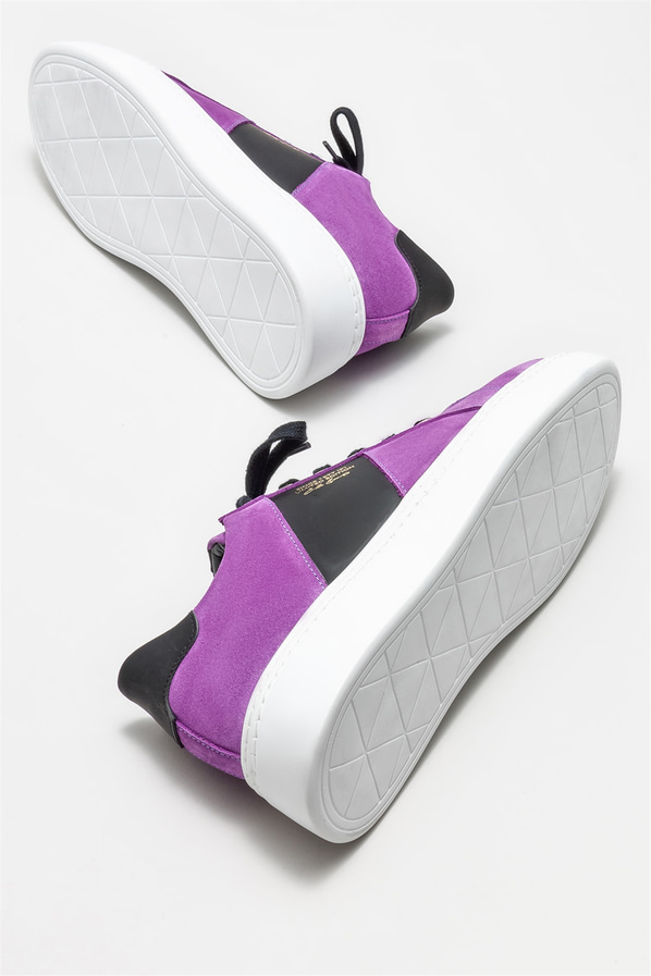 Mor deri erkek spor ayakkabı - Elle Shoes