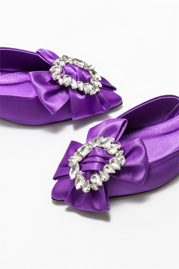 Mor kadın babet - Elle Shoes