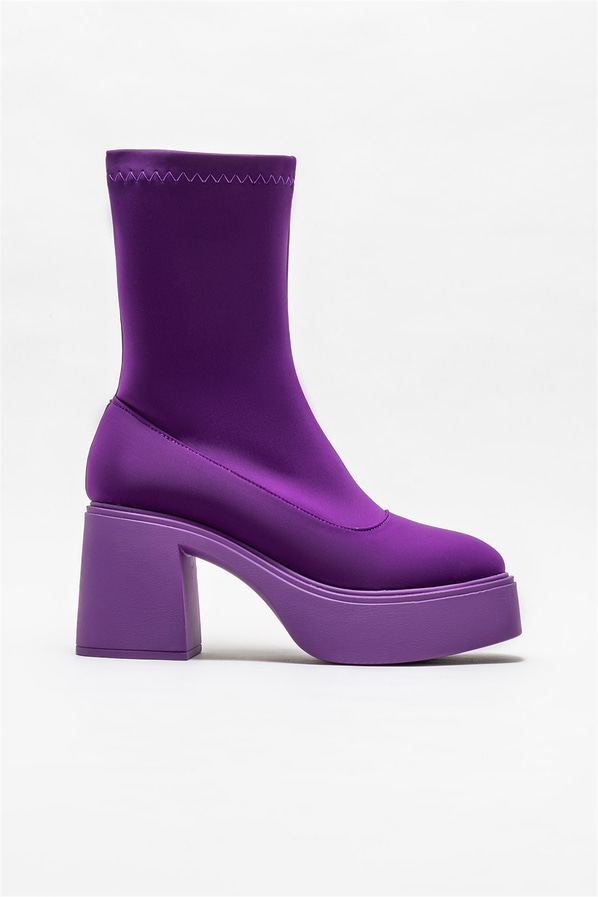 Mor topuklu kadın bot - Elle Shoes