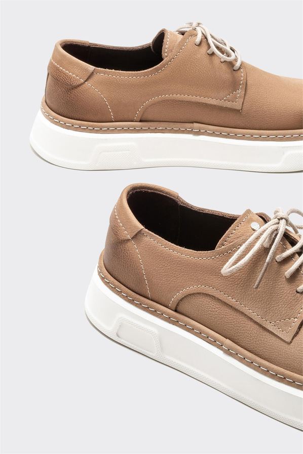 Naturel deri erkek günlük ayakkabı, günlük kullanım için - Elle Shoes