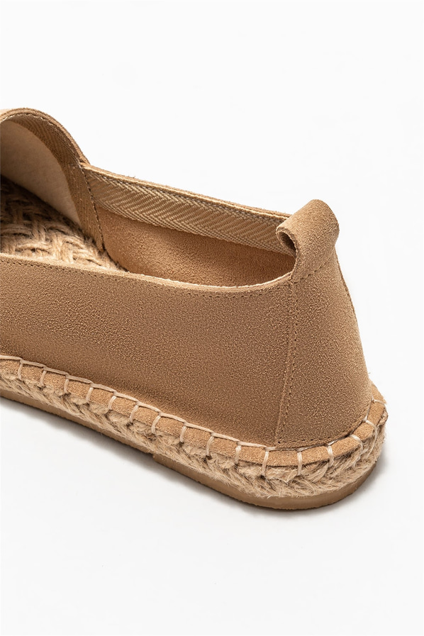 Naturel deri kadın espadril, rahat kullanım için - Elle Shoes