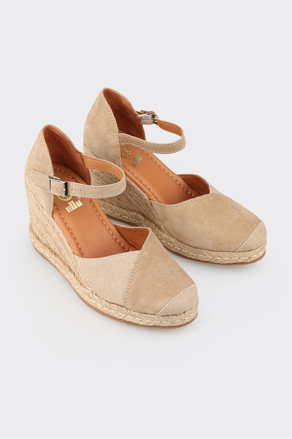 Naturel Deri Kadın Espadril