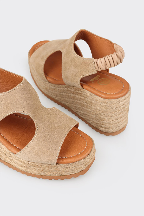 Naturel Deri Kadın Espadril