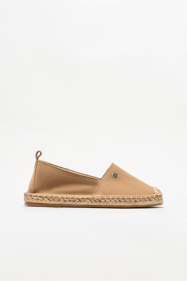 Naturel deri kadın espadril, rahat kullanım için - Elle Shoes
