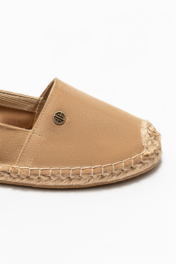 Naturel deri kadın espadril, rahat kullanım için - Elle Shoes