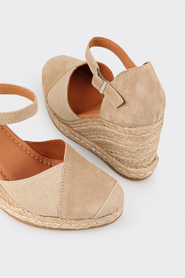 Naturel Deri Kadın Espadril