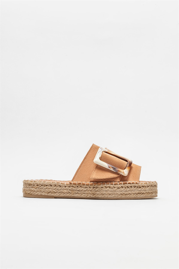 Naturel Deri Kadın Espadril
