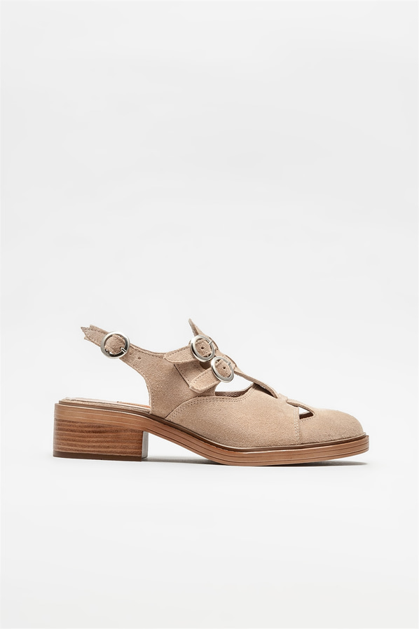 Naturel deri kadın günlük ayakkabı, günlük kullanım için - Elle Shoes