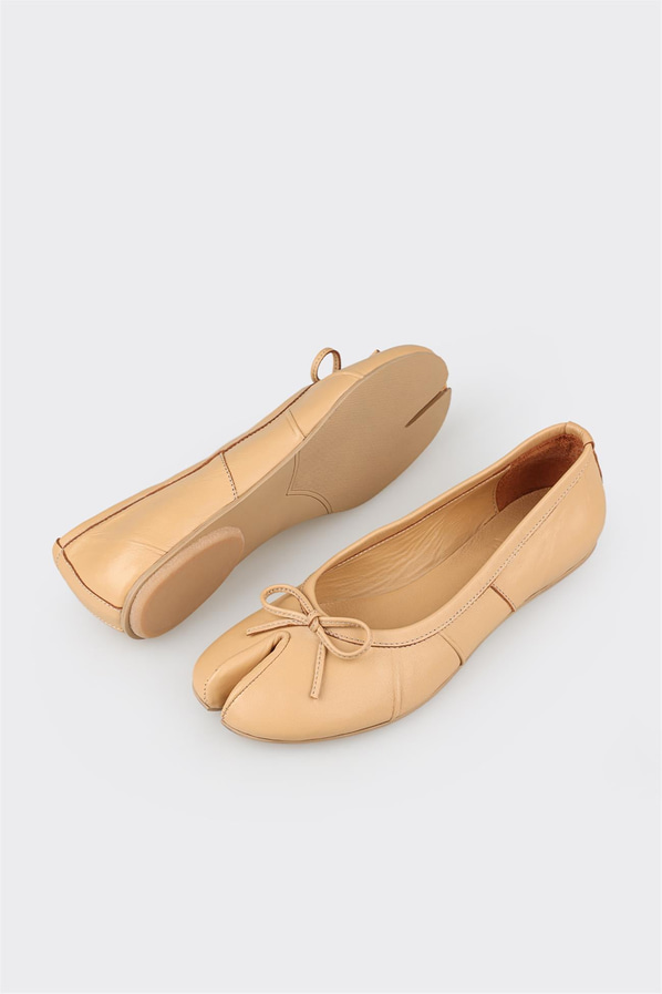 Naturel deri kadın babet, ofis stili için - Elle Shoes
