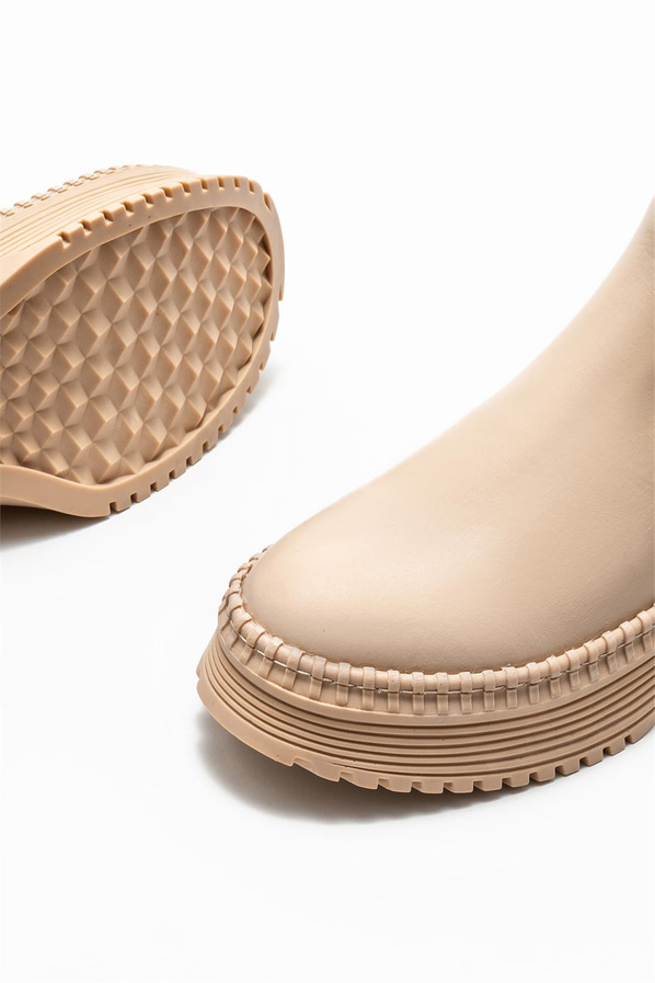 Naturel deri kadın bot, günlük kullanım için - Elle Shoes