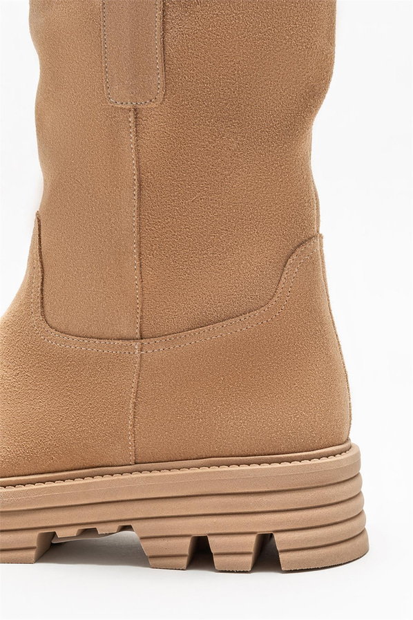 Naturel deri kadın bot, günlük kullanım için - Elle Shoes